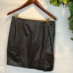 Reflections Images of You Black Leather Skirt Size 12